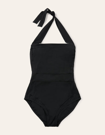 Santorini Halterneck Swimsuit-Black