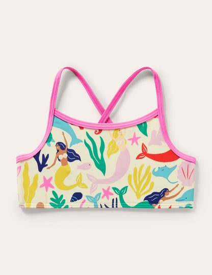 Patterned Bikini Top-Multi Mermaids