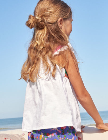 Crochet Tank Top-White