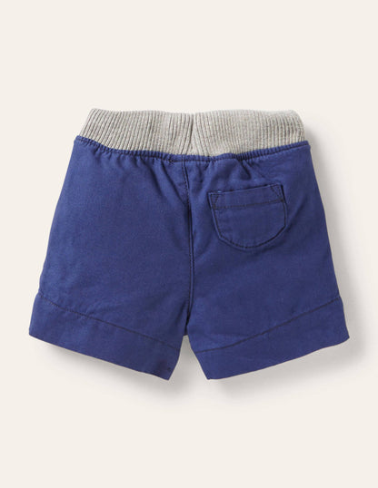 Rib Waist Woven Shorts-Starboard