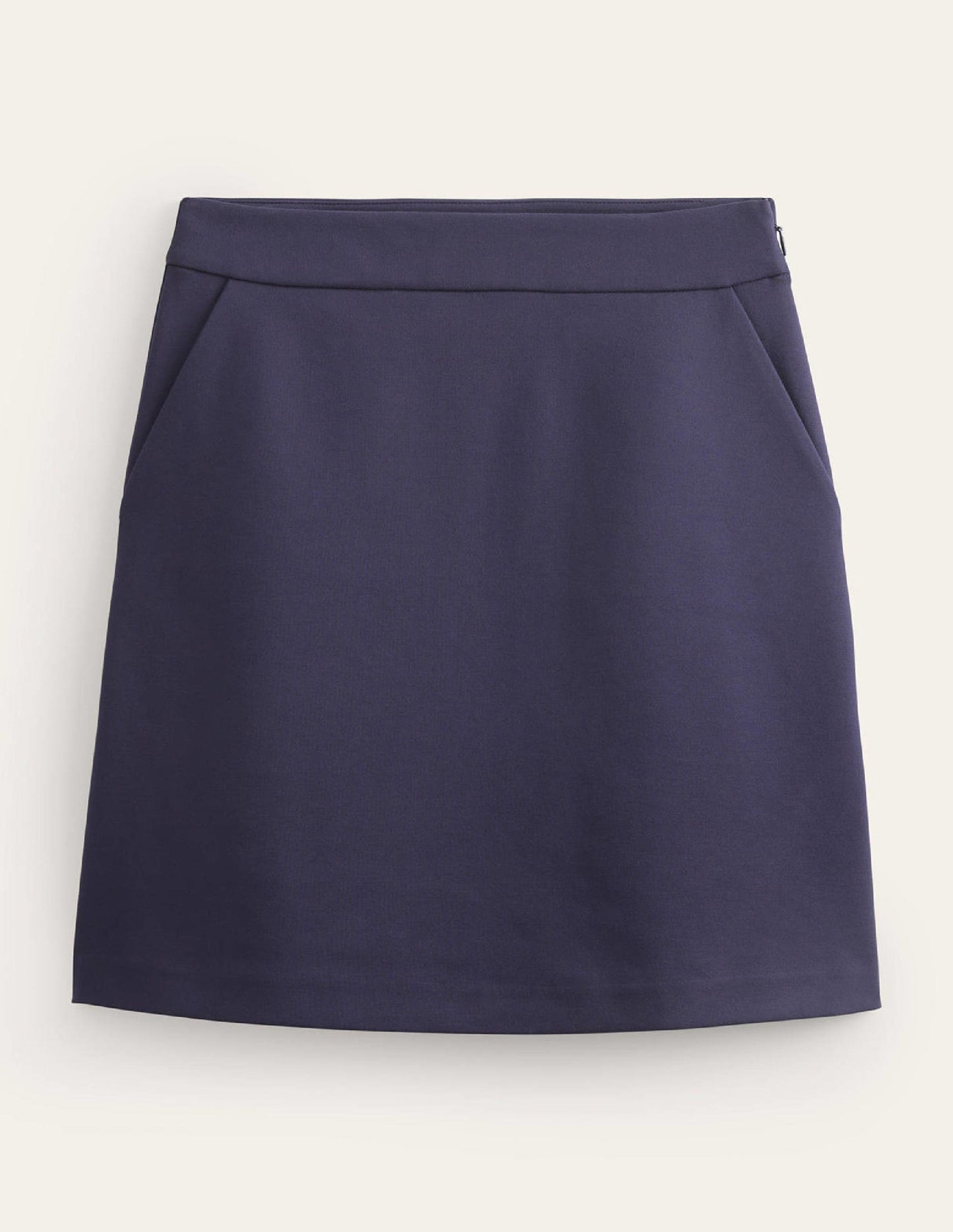 Ponte A-line Mini Skirt-Navy