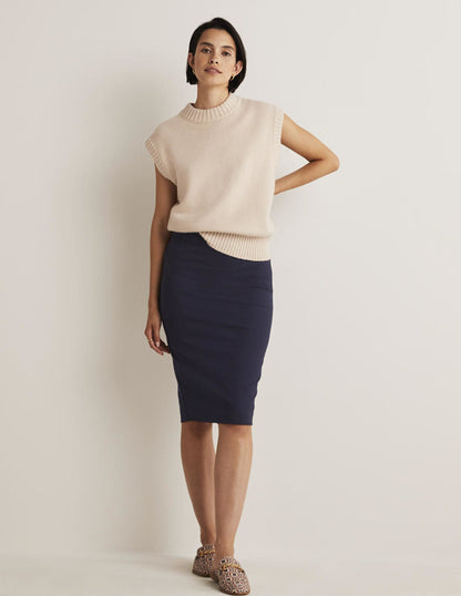 Hampshire Ponte Skirt-Navy