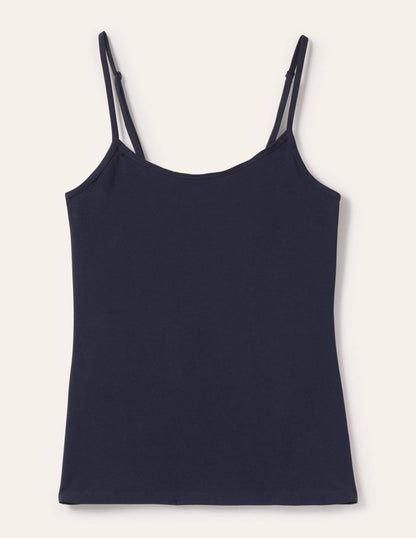 Plain Cami Top-Navy