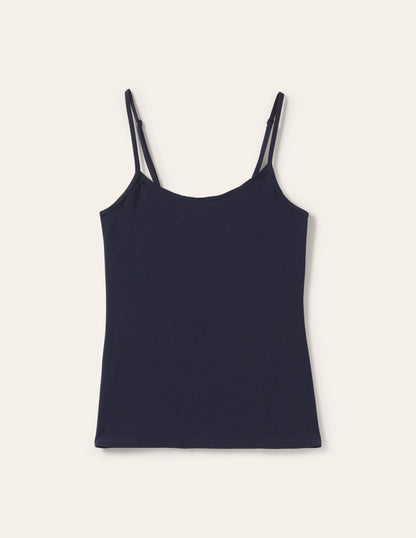 Plain Cami Top-Navy