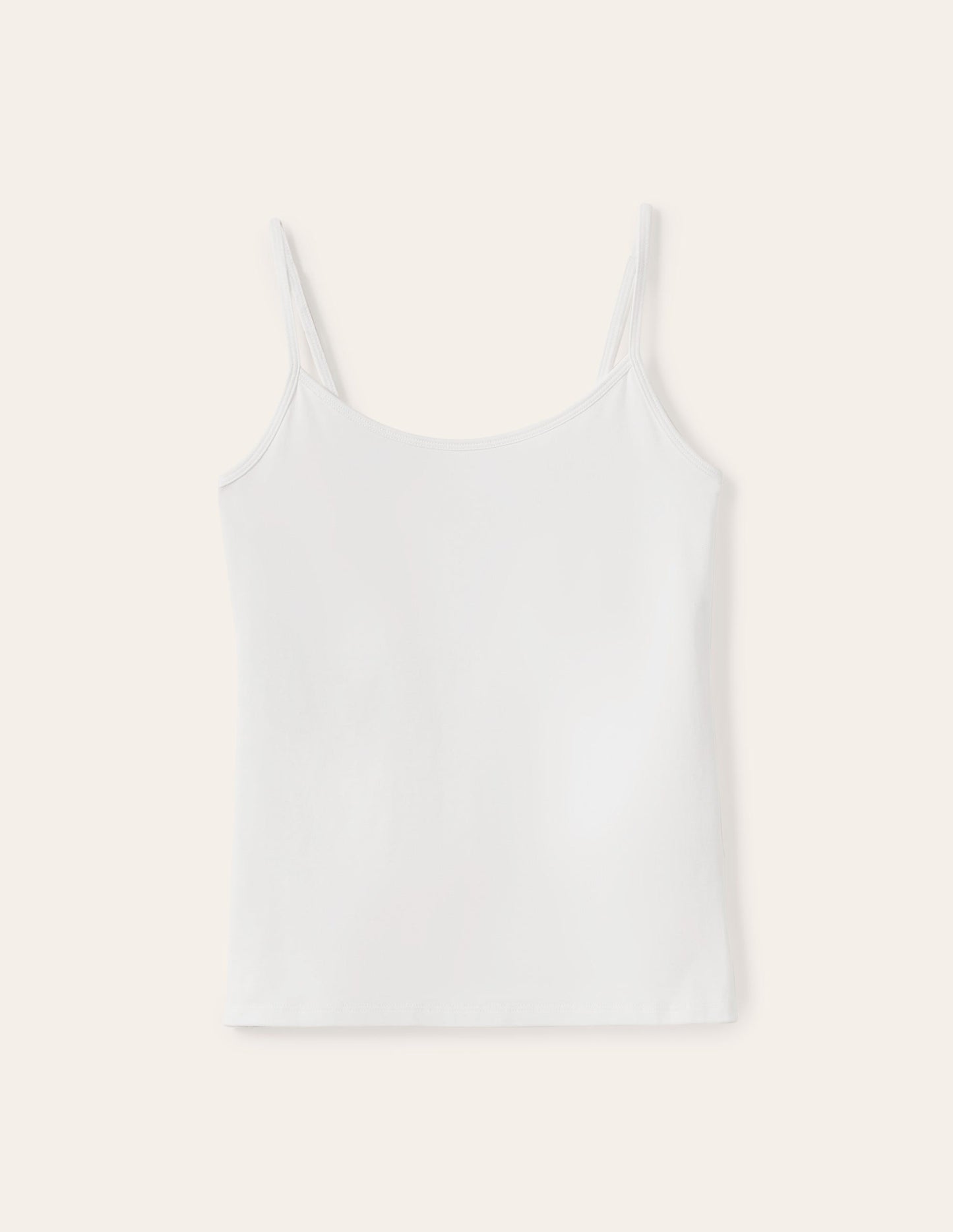 Plain Cami Top-White