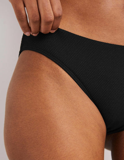 Classic Bikini Bottoms-Textured Black