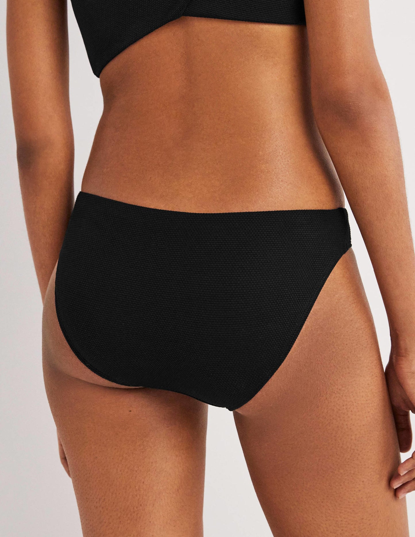 Classic Bikini Bottoms-Textured Black