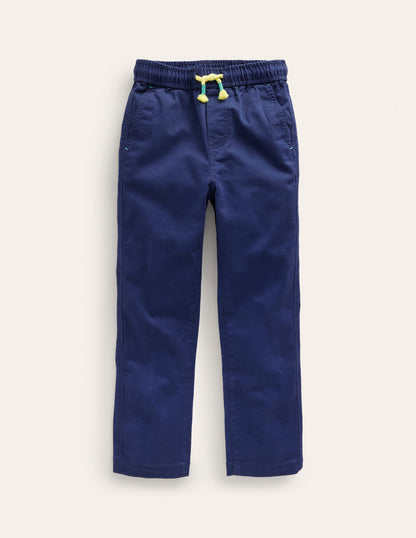 Slim Pull-On Pants-College Navy