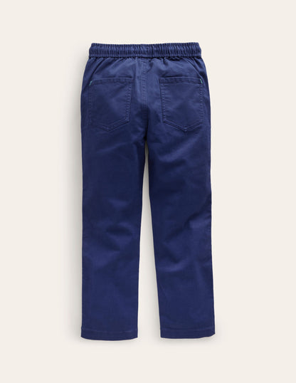 Slim Pull-On Pants-College Navy