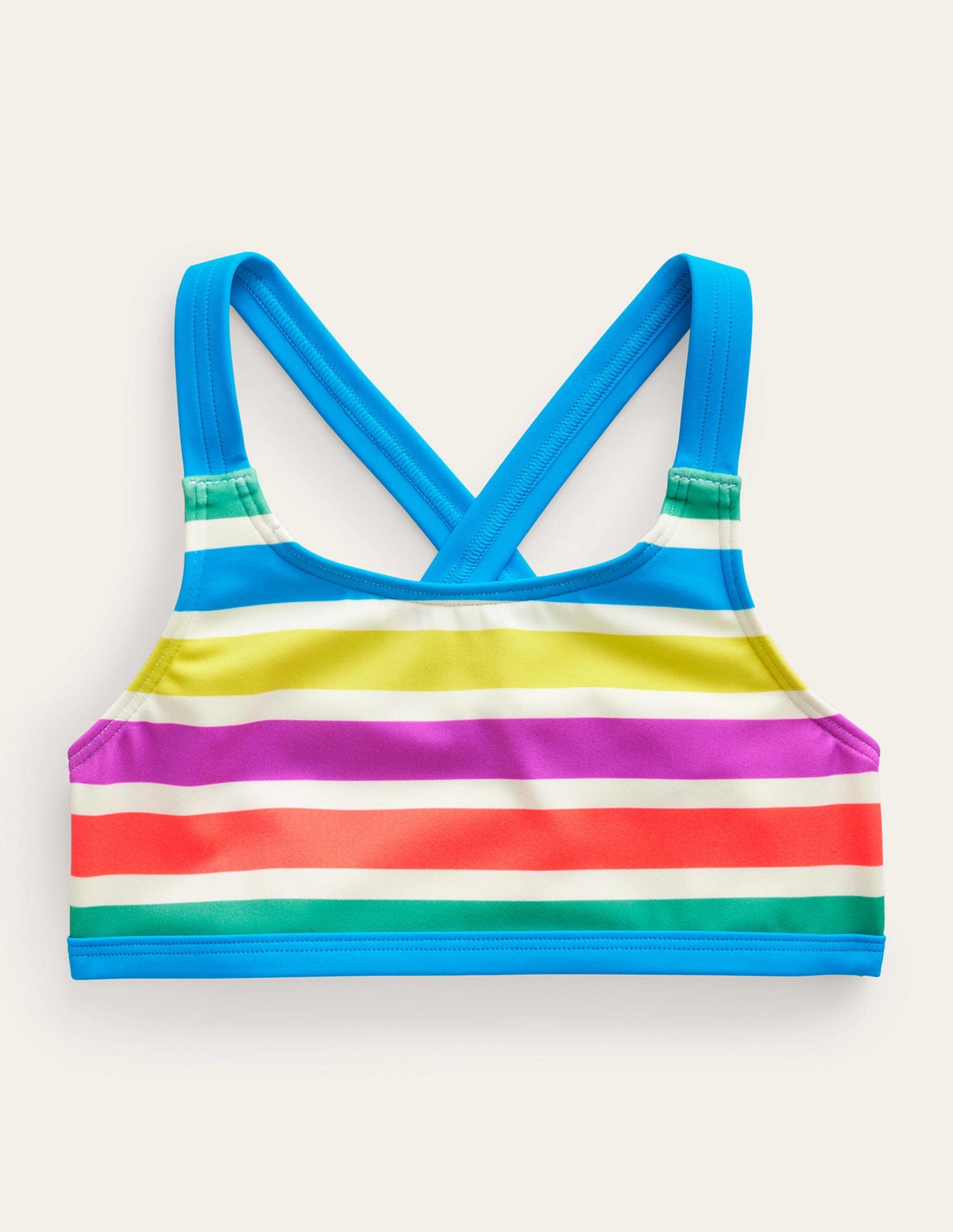 Cross Back Bikini Top-Day Tripping Stripe