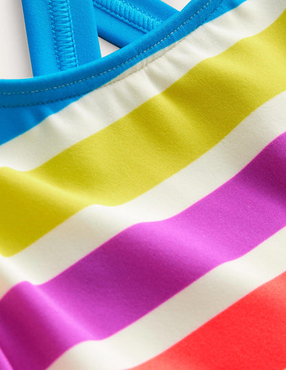 Cross Back Bikini Top-Day Tripping Stripe