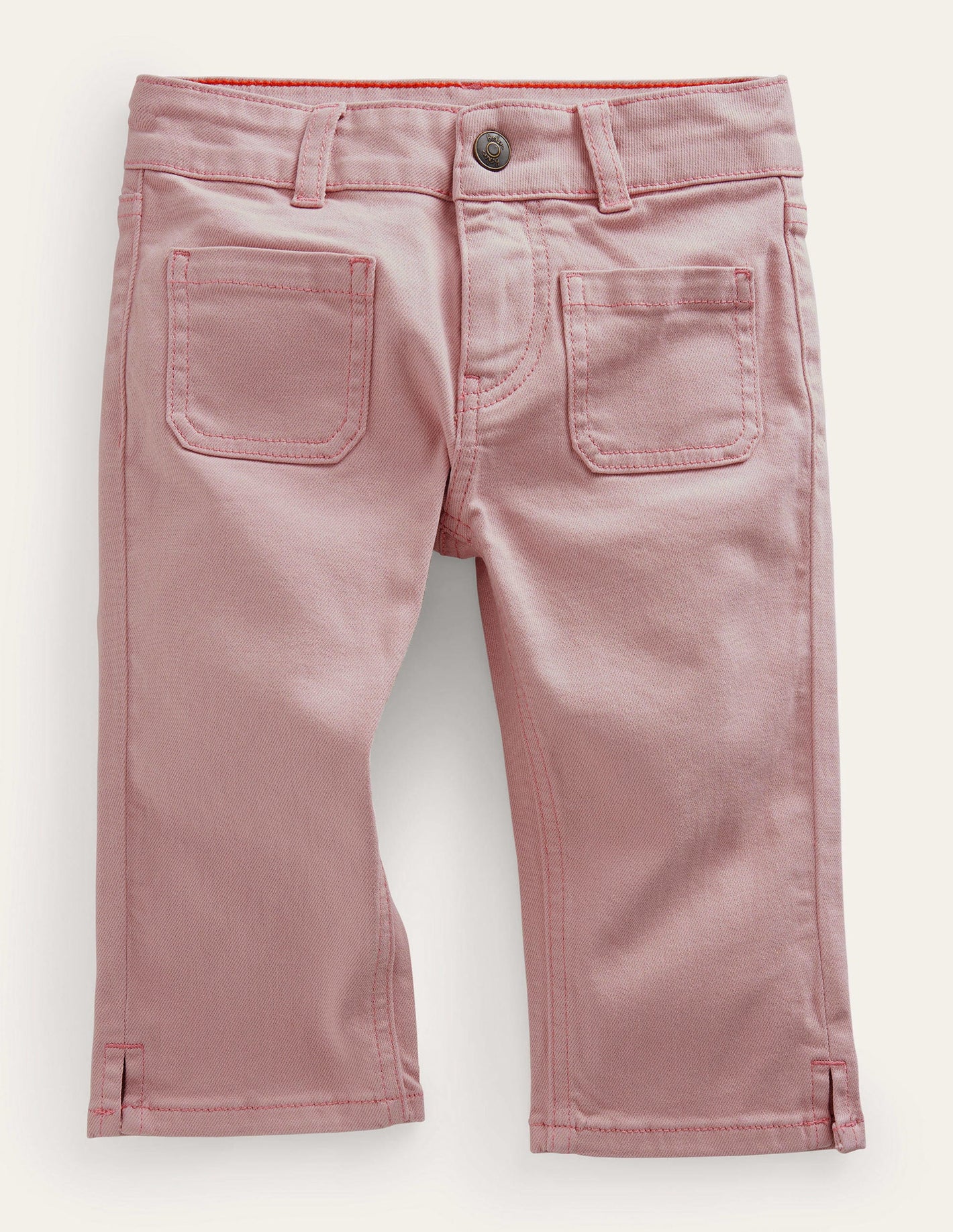 Cropped Woven Pants-Boto Pink