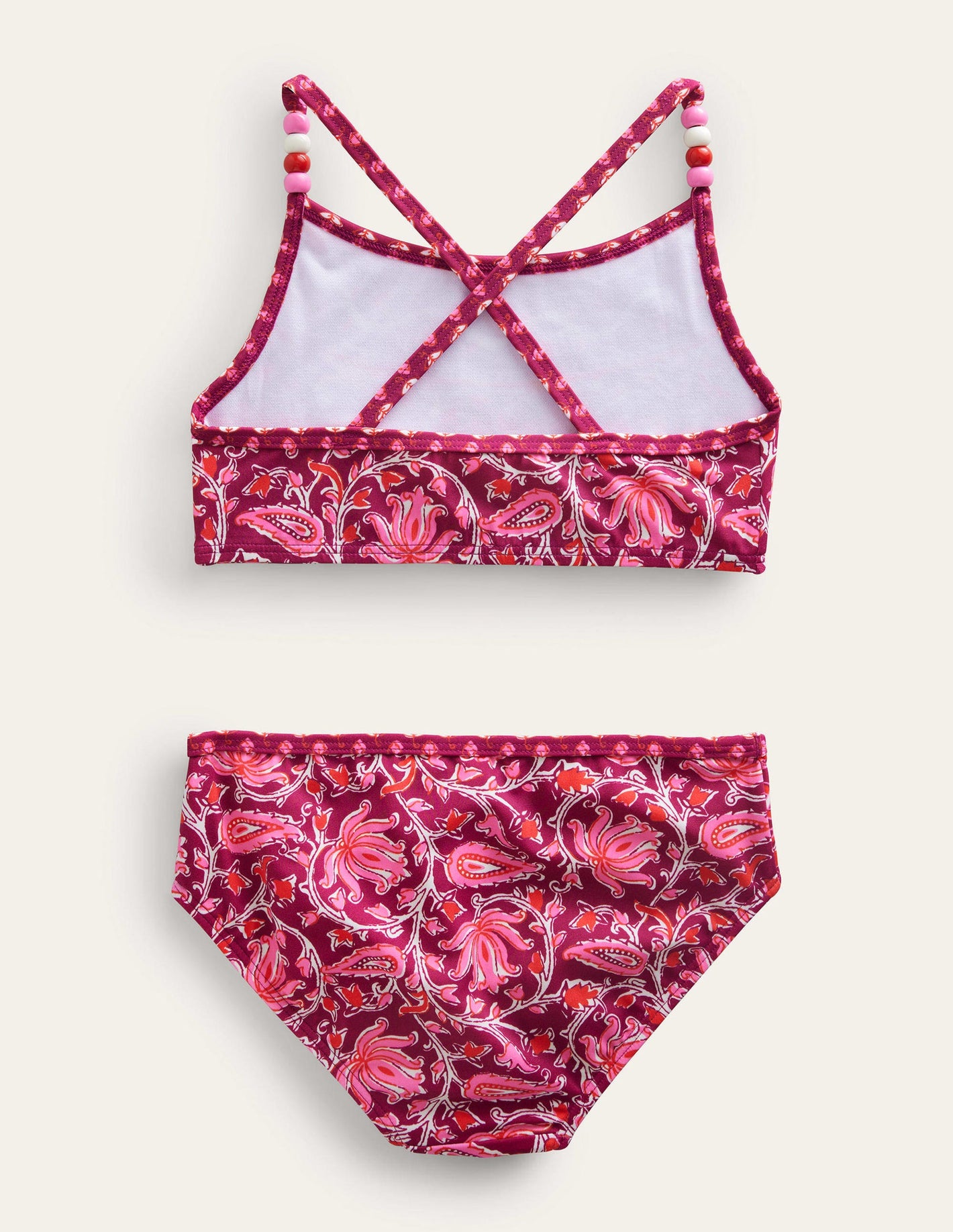 Beaded Bikini-Raspberry Radiance Paisley