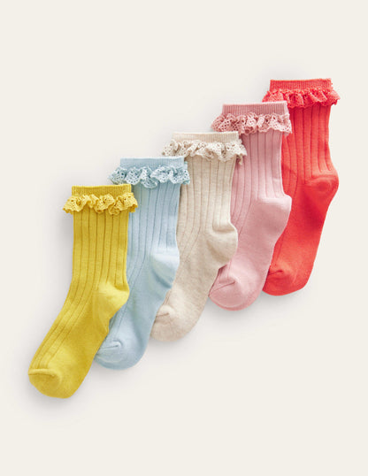 Frilly Socks 5 Pack-Multi