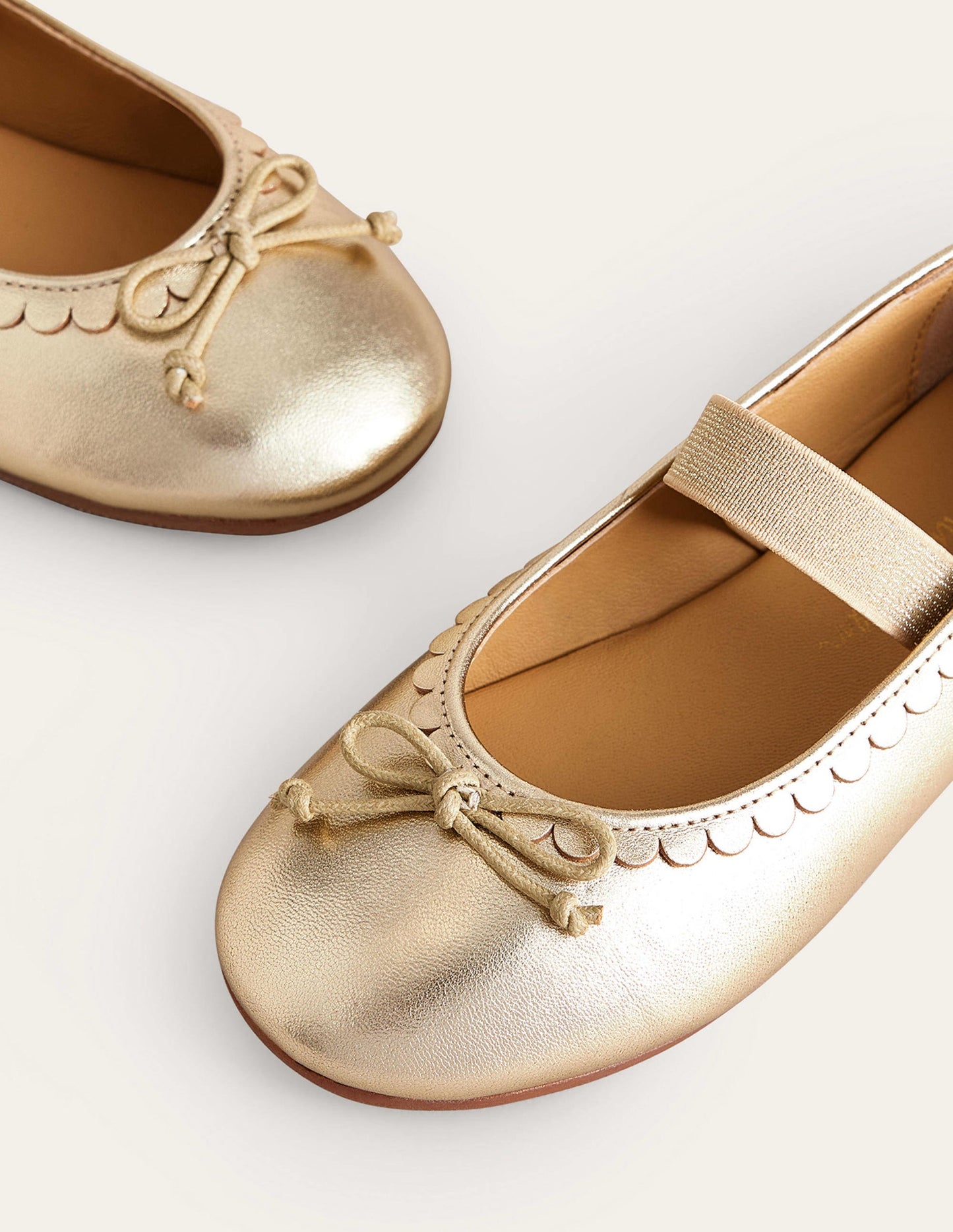 Leather Ballet Flat-Gold Metallic