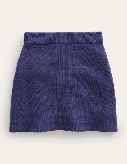 Knitted Skirt-College Navy