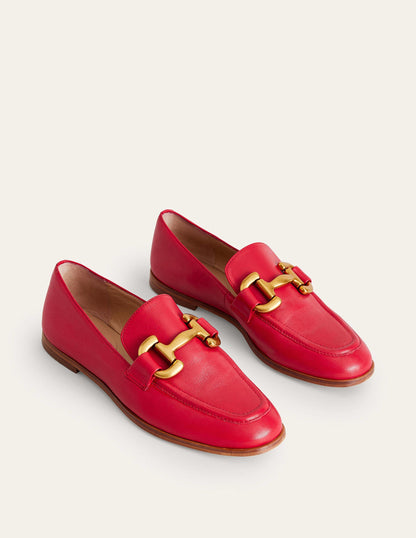 Iris Snaffle Loafers-Pillarbox Red