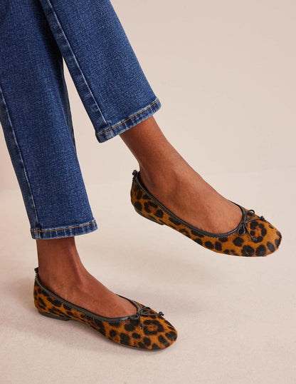 Kitty Flexi Sole Ballet Flats-Leopard