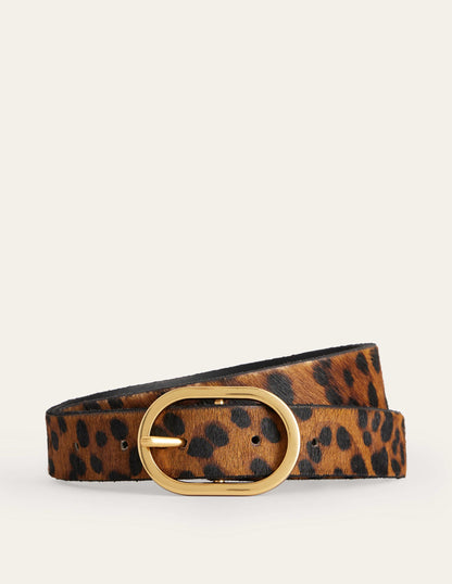 Classic Leather Belt-Leopard