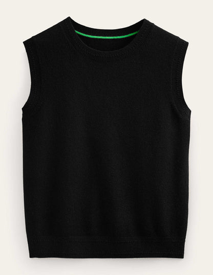 Eva Cashmere Vest-Black