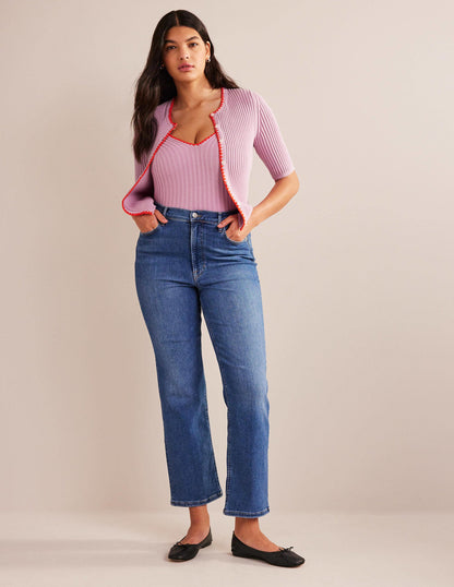 High Rise True Straight Jeans-Mid Vintage