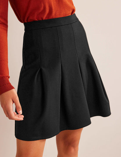 Flippy Ponte Mini Skirt-Black