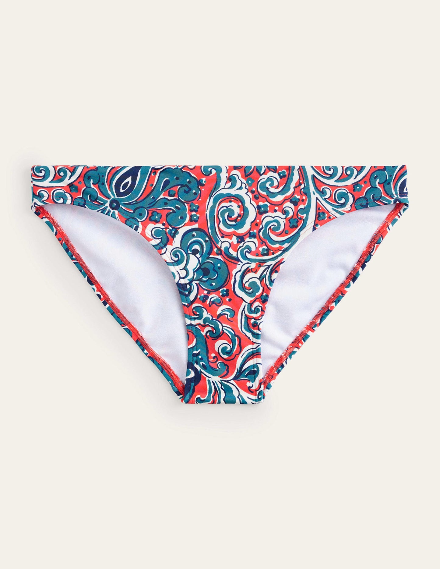 Classic Bikini Bottoms-Dahlia Red, Botanic Terrace