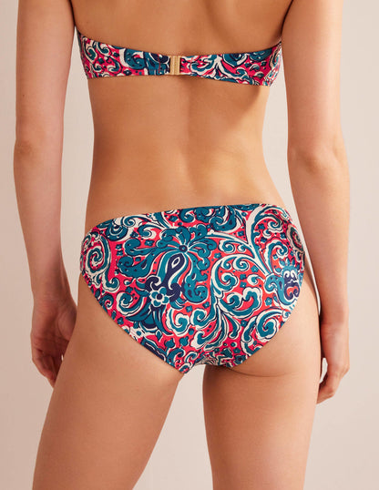 Classic Bikini Bottoms-Dahlia Red, Botanic Terrace