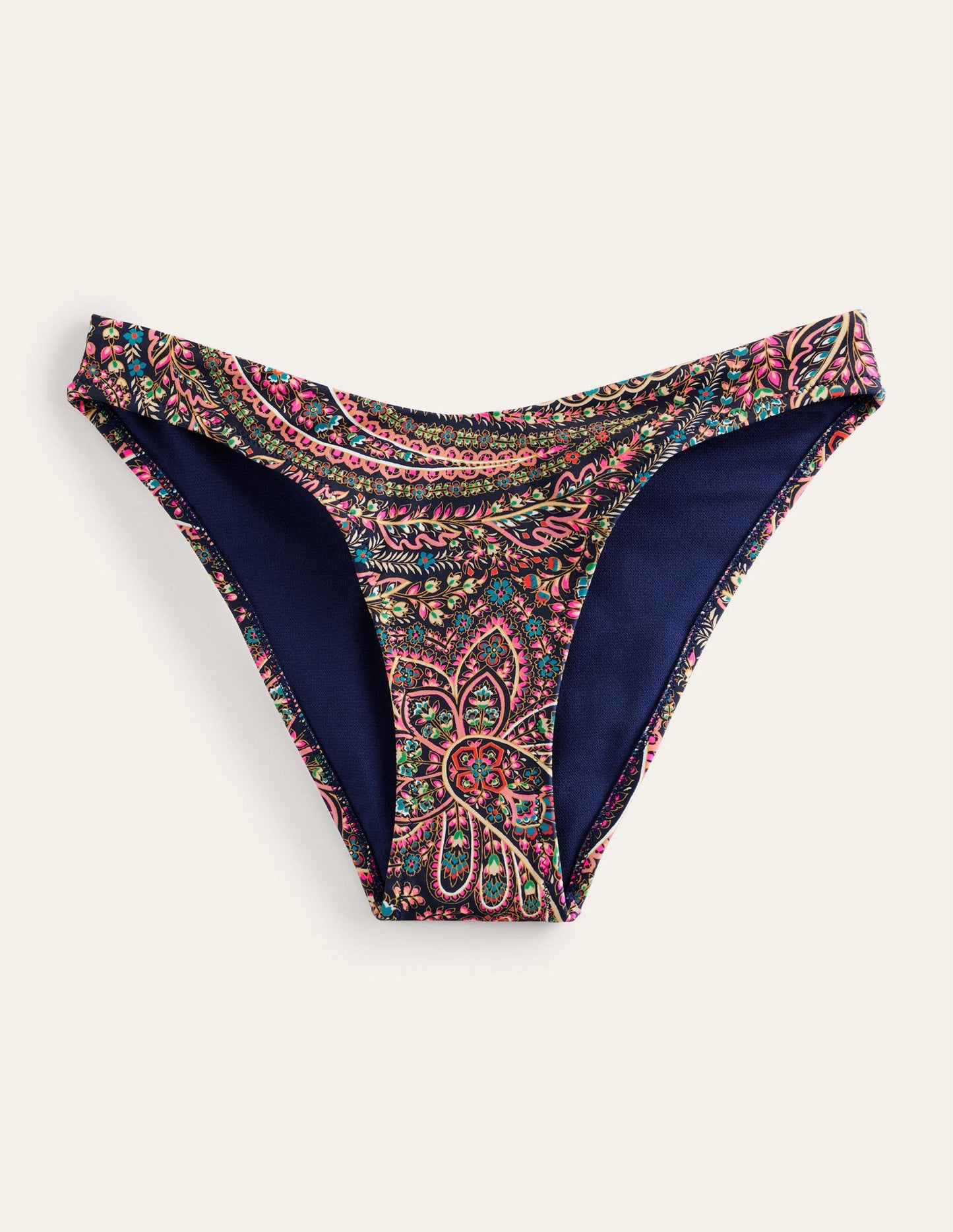 Curved-Top Bikini Bottoms-Light Navy, Palace