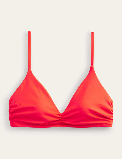 Ruched V-neck Bikini Top-Firework