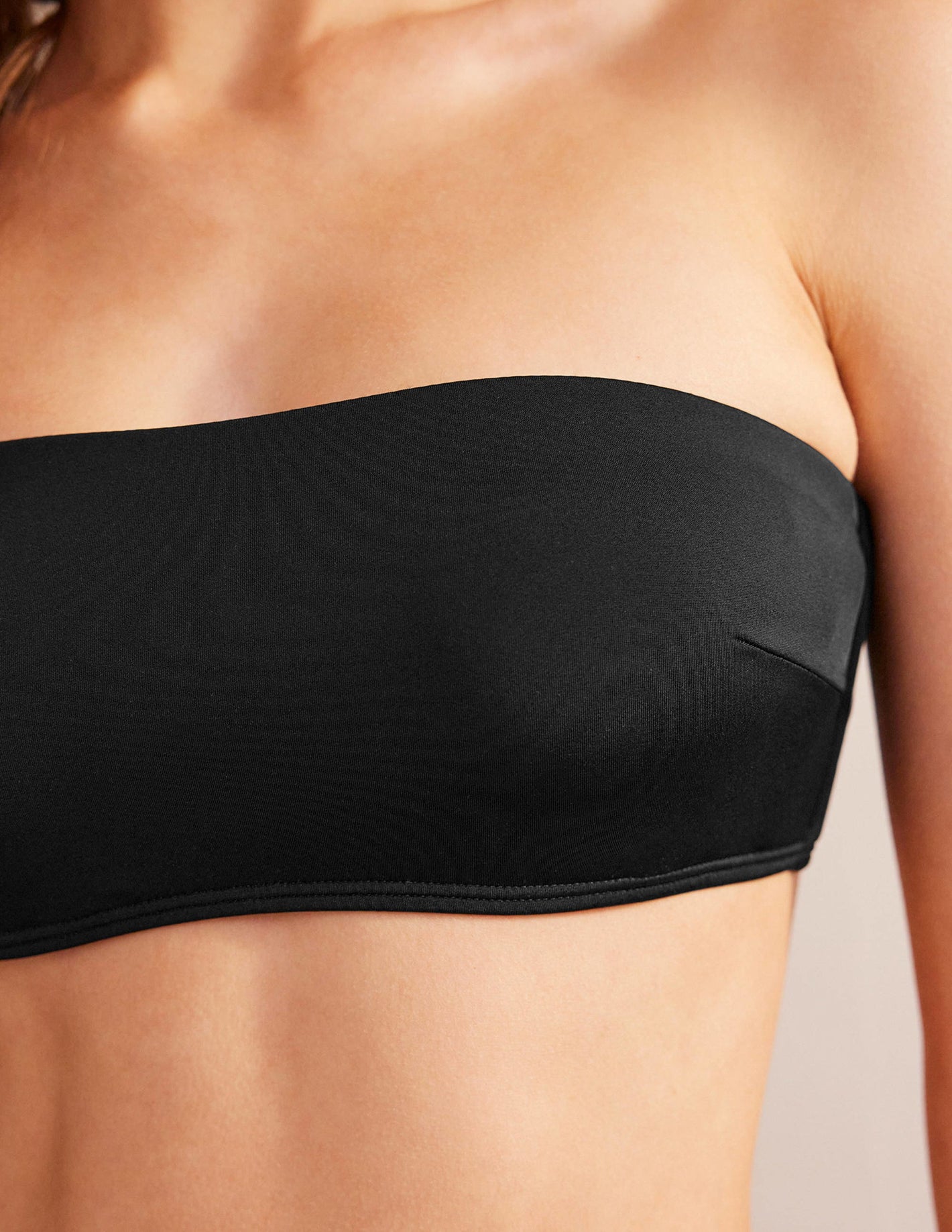 Support Bandeau Bikini Top-Black