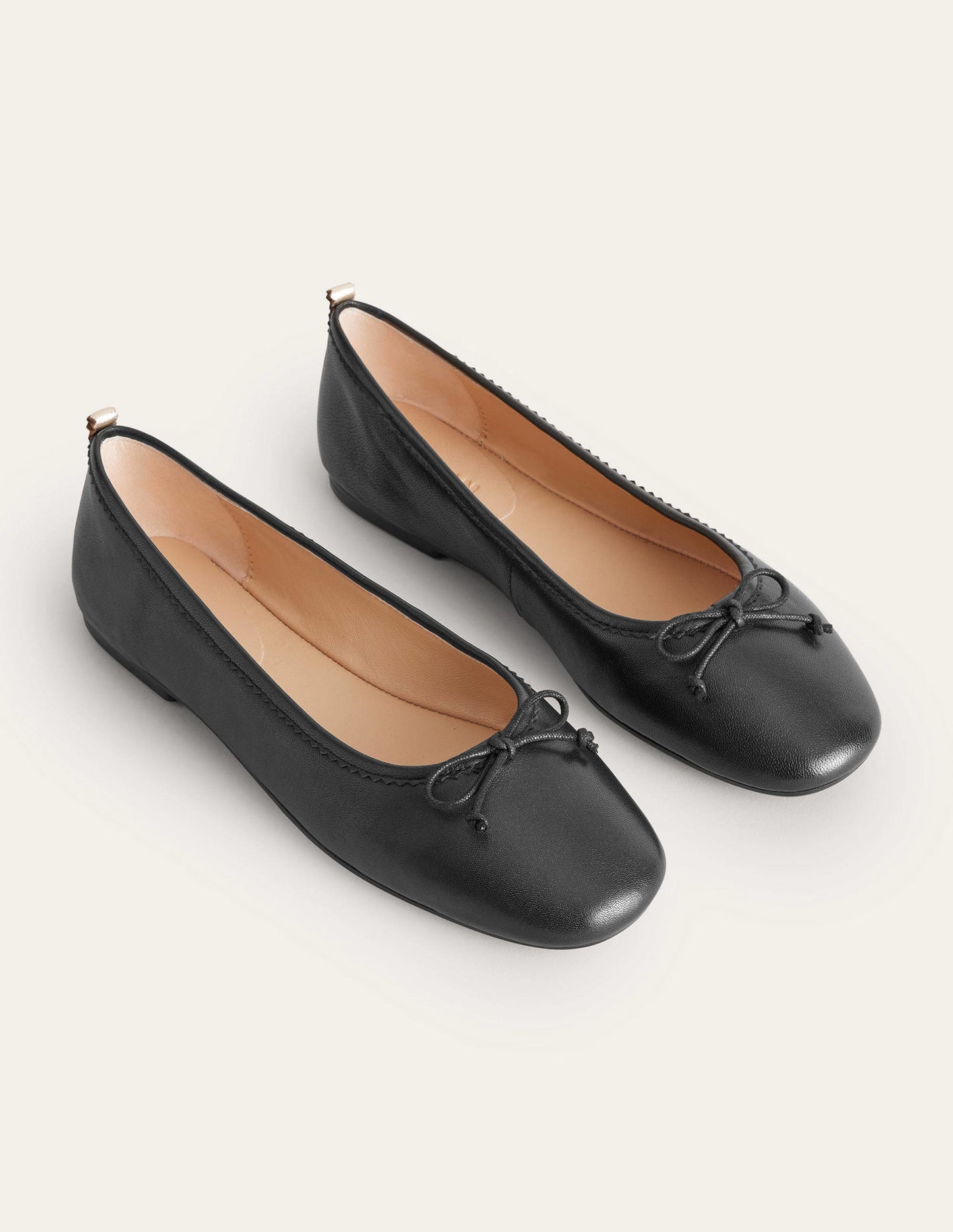 Kitty Flexi Sole Ballet Flats-Black Leather