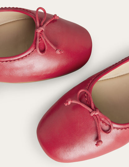 Kitty Flexi Sole Ballet Flats-Pillarbox Red