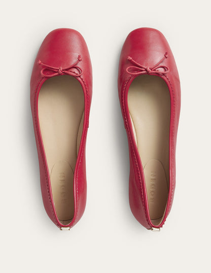 Kitty Flexi Sole Ballet Flats-Pillarbox Red