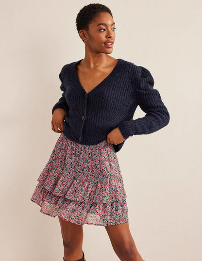 Ruffle Mini Skirt-Multi, Petal Toile