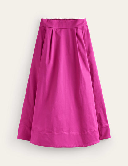 Isabella Cotton Sateen Skirt-Rose Violet