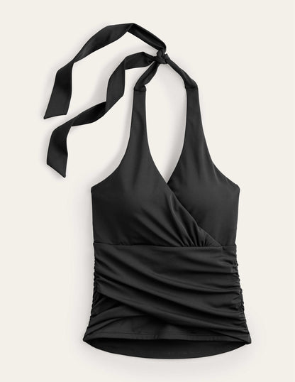 Levanzo Halter Tankini Top-Black