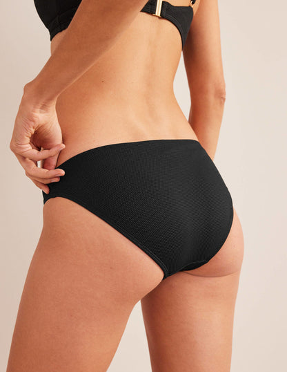 Arezzo Texture Bikini Bottoms-Black Texture