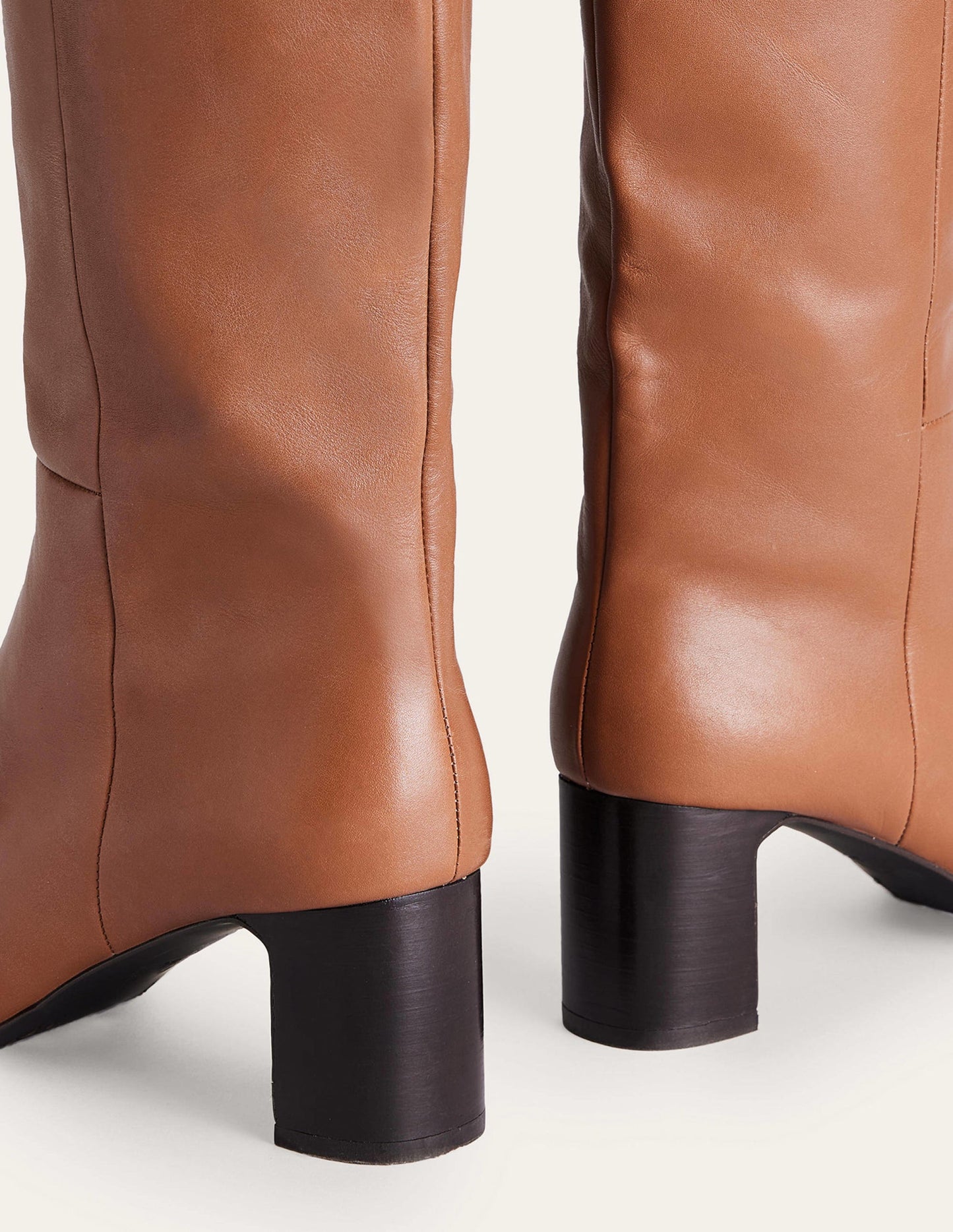 Erica Knee High Leather Boots-Tan Leather