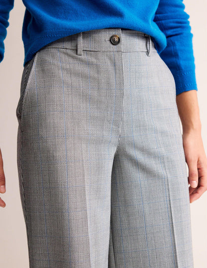 Westbourne Wool Blend Pants-Ivory, Charcoal and Blue Pow