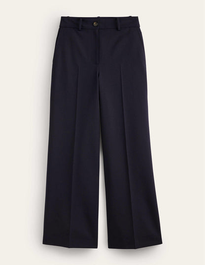 Westbourne Wool Blend Pants-NAVY