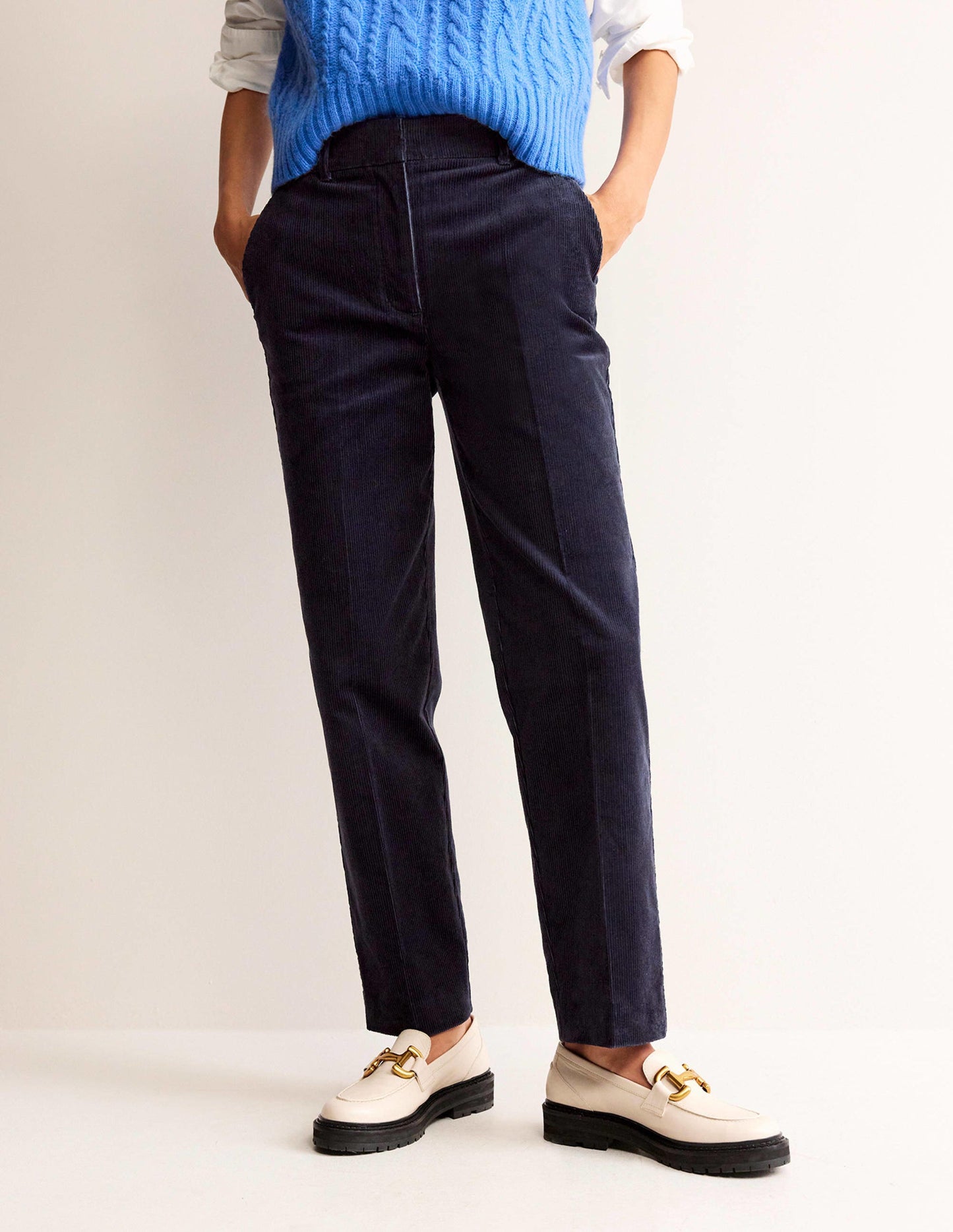 Kew Cord Pants-Navy