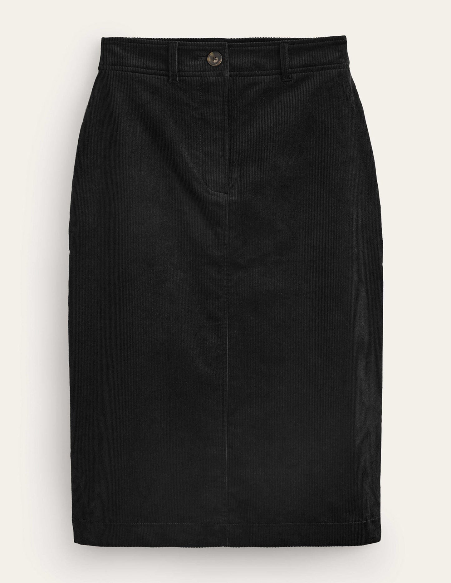 Margot Cord Midi Skirt-Black