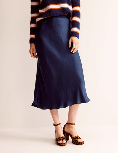 Cecelia Midi Skirt-Navy