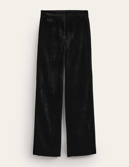 Westbourne Velvet Pants-Black