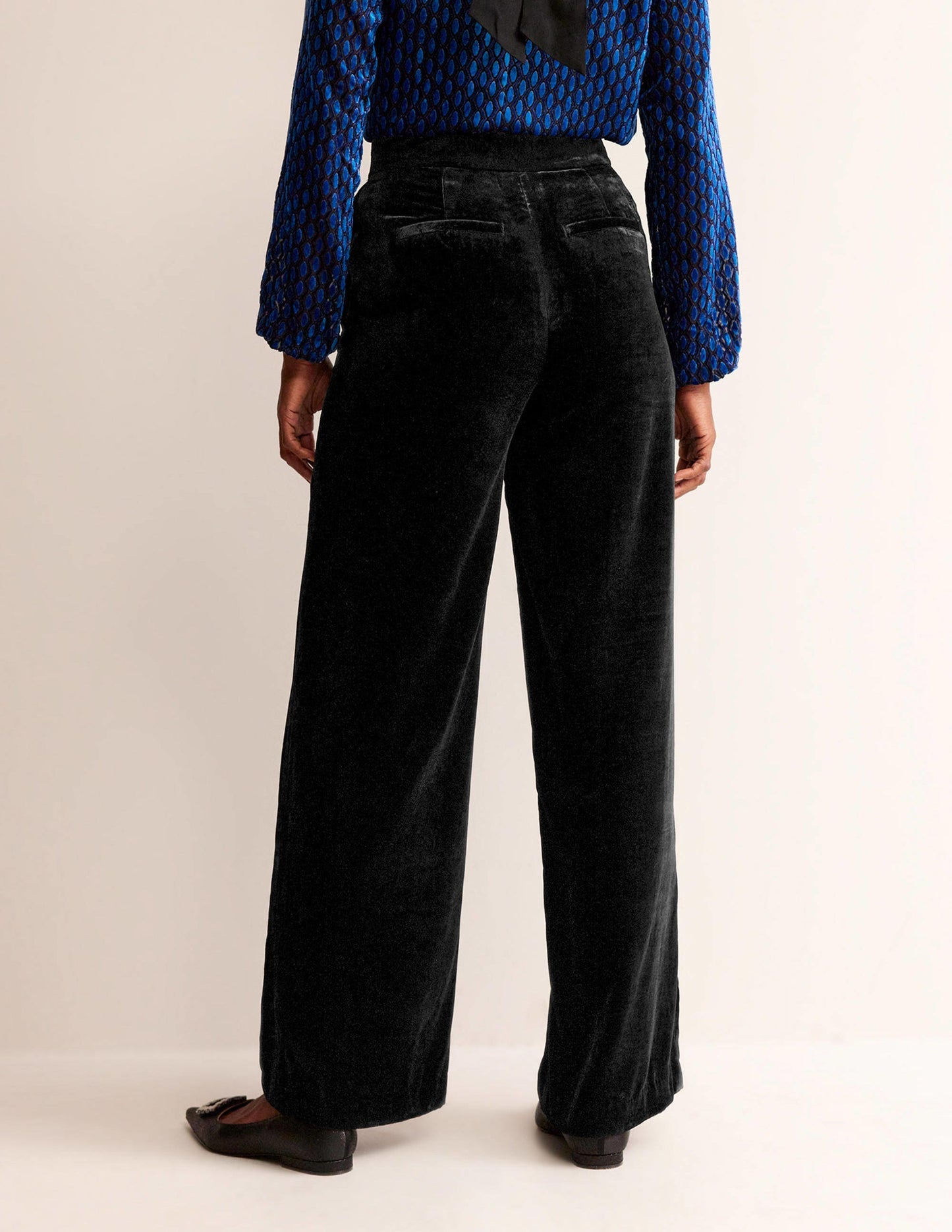 Westbourne Velvet Pants-Black