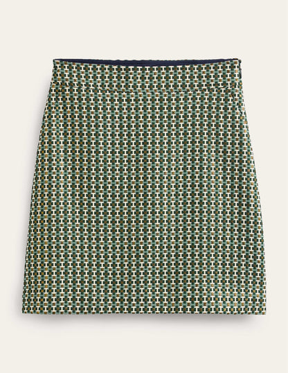 A-Line Jacquard Mini Skirt-Jacquard