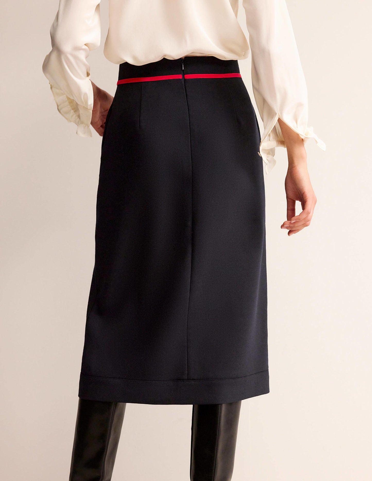 Cassandra Midi Skirt-Navy