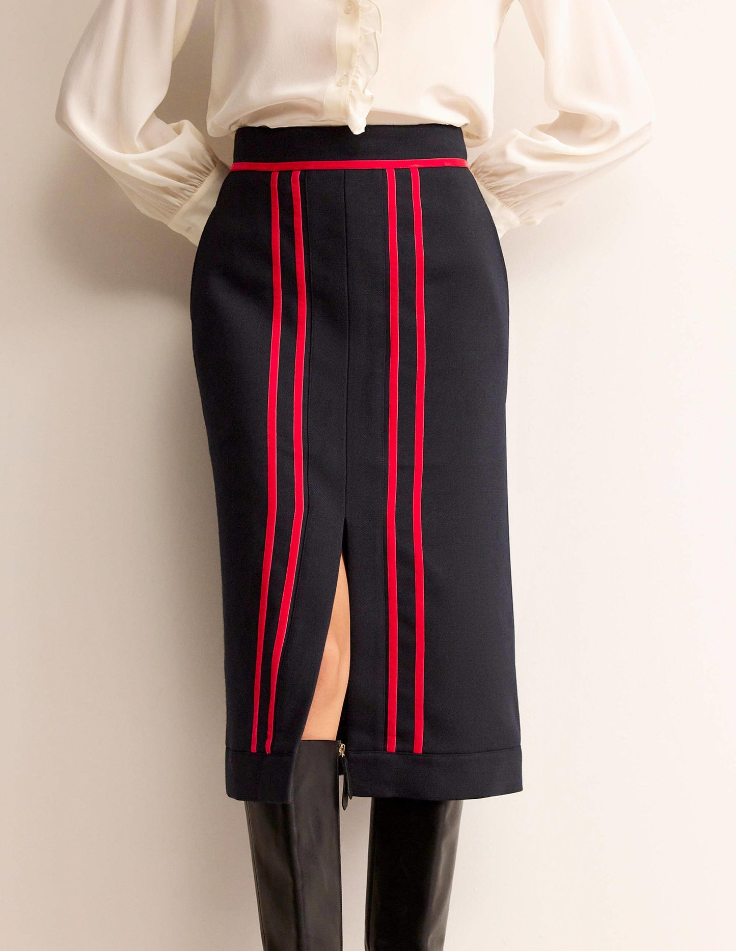 Cassandra Midi Skirt-Navy