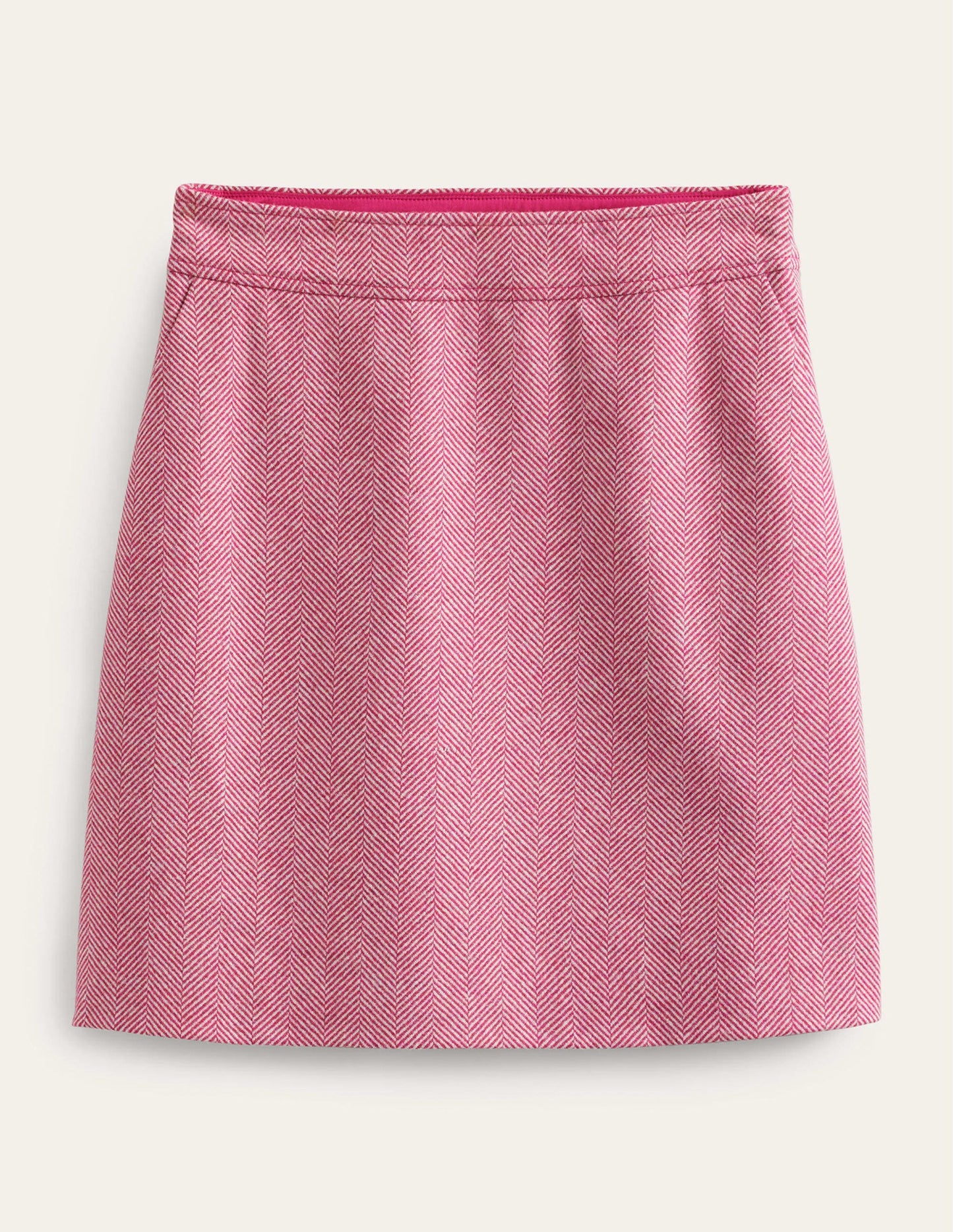 Estella Tweed Mini Skirt-Pink Herringbone